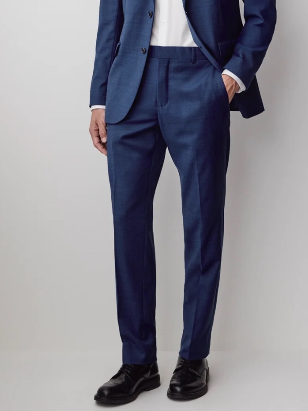 RW&CO Tailored-Fit Wool Blend Dress Pants Blue Straight Leg NWT Size 40 x 32